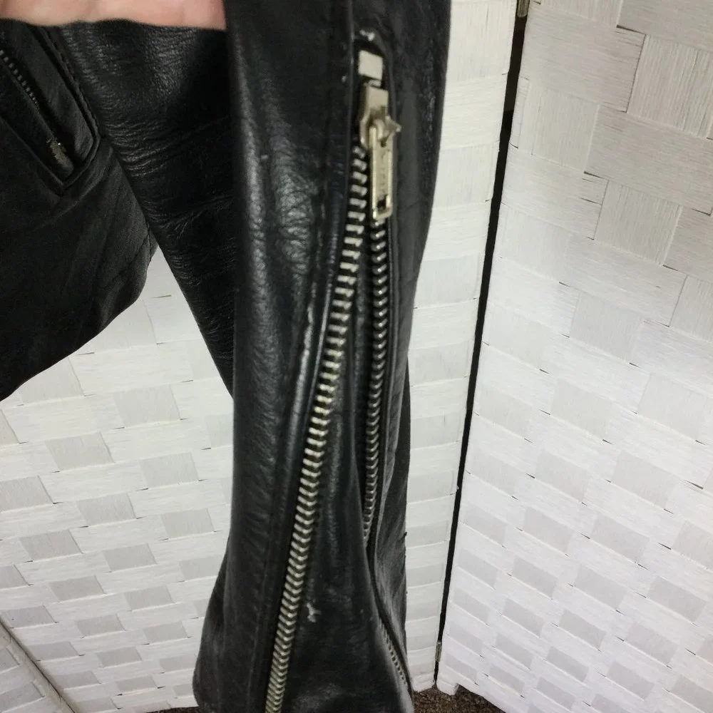 Excelled Black Leather Jacket,‎ Vintage, 42R,